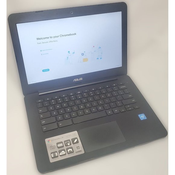 Asus Chromebook C300S 1.6GHz 4GB RAM 16GB eMMC (ChromeOS-to-Linux OS Avail.) - Picture 1 of 7